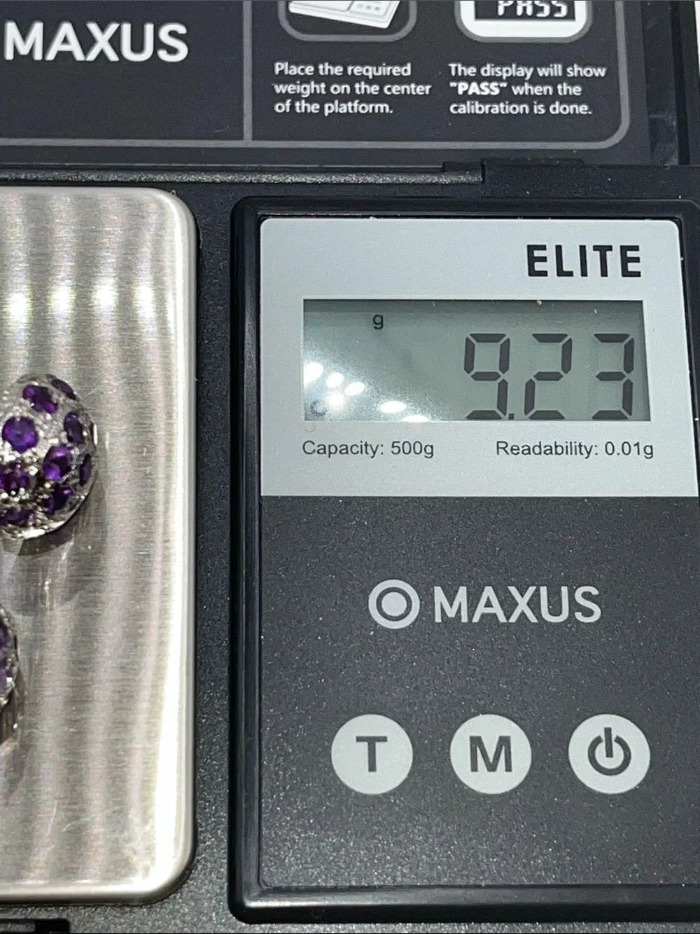 925 silver & amethyst dome cufflinks Handmade- One of a Kind Pre Owned